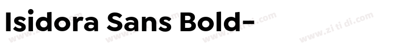 Isidora Sans Bold字体转换